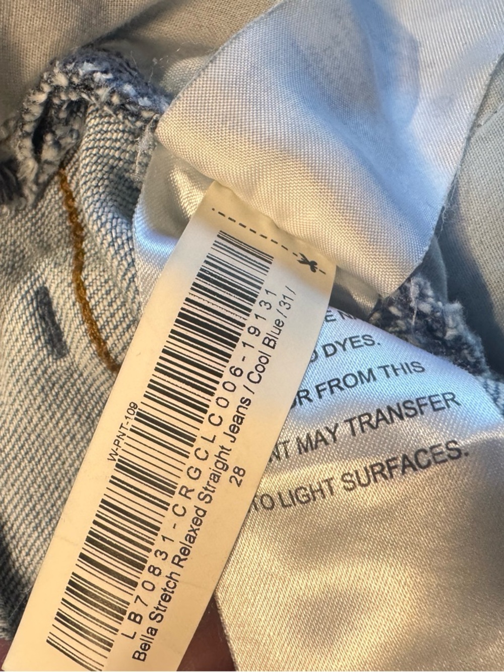 Quince Light Blue Straight Leg Women’s Jeans - Picture 6 of 6